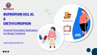 Detailed Guide for Bupropion HCL XL and Diethylpropion Powerful Prescription Medications for Obesity Treatment
