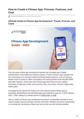 Ultimate Guide to Fitness App Development