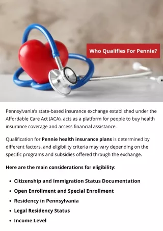 Who Qualifies For Pennie?