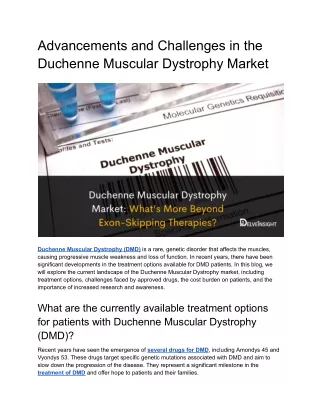 Duchenne Muscular Dystrophy Market_ What’s More Beyond Exon-Skipping Therapies_