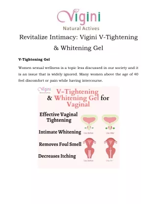 V-Tightening & Whitening Gel |Call Now-8130095129 |Vigini