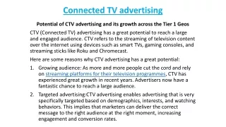 Connected TV advertising