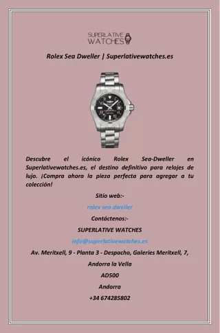 Rolex Sea Dweller  Superlativewatches.es