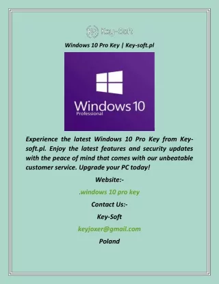 Windows 10 Pro Key  Key-soft