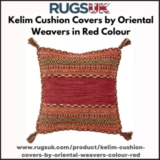 Kelim Cushion Covers by Oriental Weavers in Red Colour