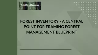 Forest Inventory