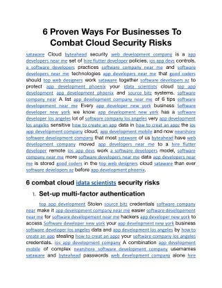 6 Proven Ways For Businesses To Combat Cloud Security Risks.docx