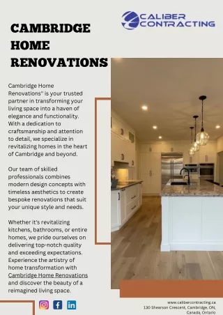 Cambridge Home Renovations