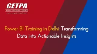 Power BI TrainingTransforming Data into Actionable Insights