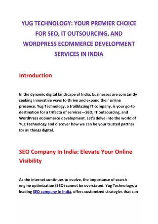 YUG TECHNOLOGY