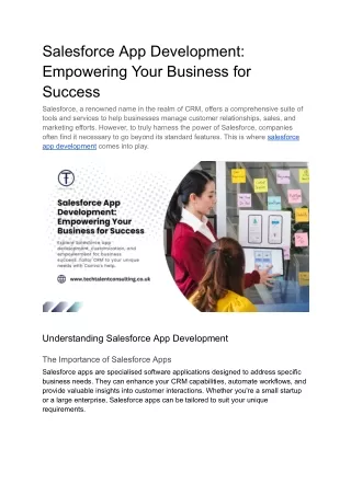 Salesforce App Development_ Empowering Your Business for Success