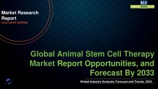 Animal Stem Cell Therapy Market surpassing a valuation of US$ 466.4 million by 2033