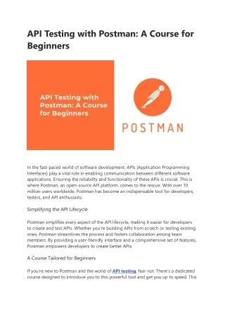 API Testing with Postman