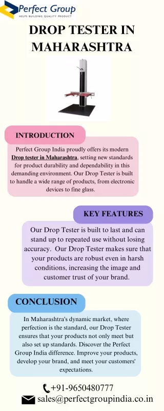 Drop tester in Maharashtra | Perfect Group India