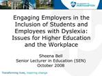 Engaging Employers in the Inclusion of Students and Employees ...