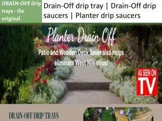 Drip saucers for planters