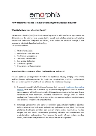 Healthcare SaaS