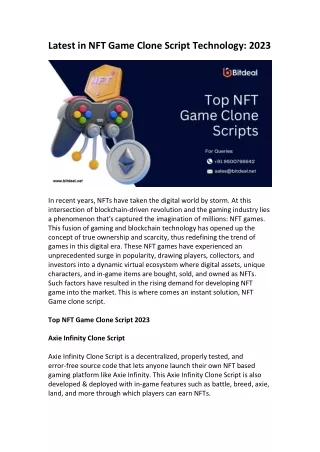 Top NFT Game Clone 2023