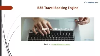 B2B Travel Booking Engine