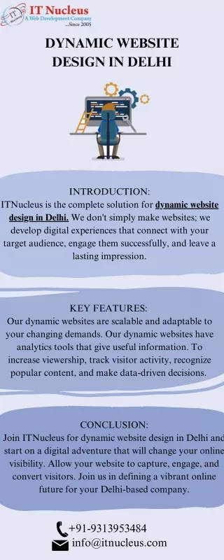 Dynamic website design in Delhi | ITNucleus