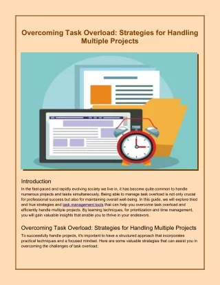 Overcoming Task Overload: Strategies for Handling Multiple Projects