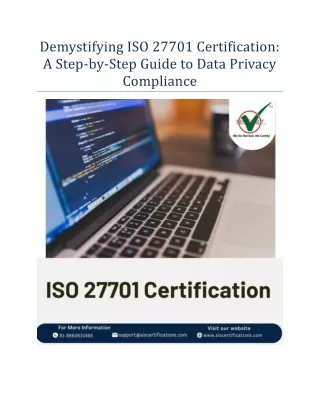 ISO 27701 Certification: A Step-by-Step Guide to Data Privacy Compliance