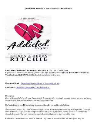 (Download PDF/Epub) Addicted to You (Addicted, #1) - Krista Ritchie Addicted to You (Addicted, #1) - Krista Ritchie