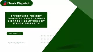 Effortless Freight Tracking and Superior Dispatch Solutions by iTruck Dispatch