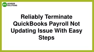 How To Deal With QuickBooks Payroll Not Updating