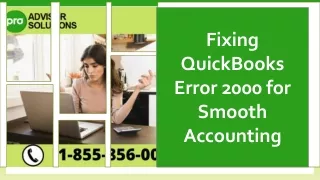 Fixing QuickBooks Error 2000 for Smooth Accounting