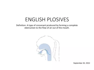 ENGLISH PLOSIVES