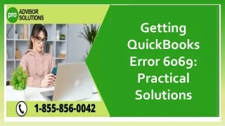 Getting QuickBooks Error 6069: Practical Solutions