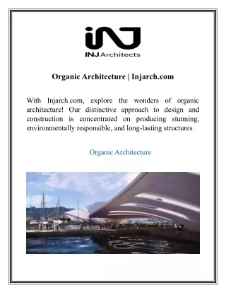 Organic Architecture  Injarch