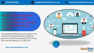 Global Unified Communications as a Service (UCaaS) Market Research Report: Forecast (2023-2028)