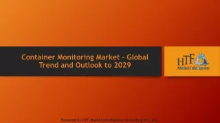 Container Monitoring  Market Opportunities Keep the Bullish Growth Alive