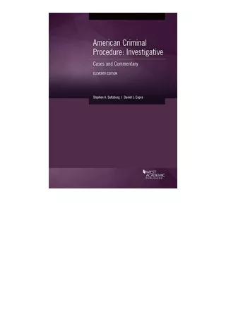 Download Pdf American Criminal Procedure Investigative Cases And Commentary Amer