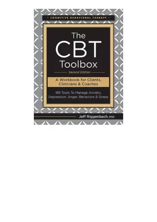 Kindle Online Pdf The Cbt Toolbox Second Edition 185 Tools To Manage Anxiety Dep