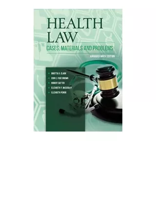 Download Health Law Cases Materials And Problems Abridged American Casebook Seri