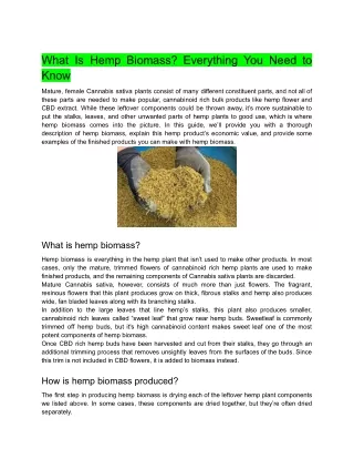 What Is Hemp Biomass_ Everything You Need to Know