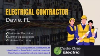 Electrical Contractor Located in Davie, FL
