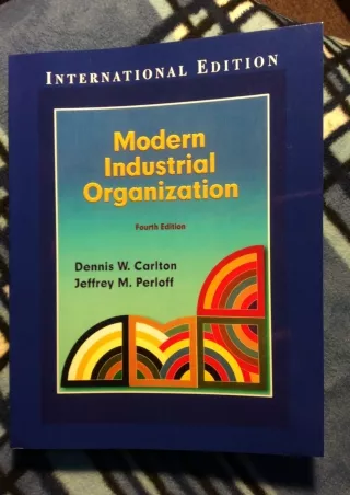 [PDF] DOWNLOAD Modern Industrial Organization