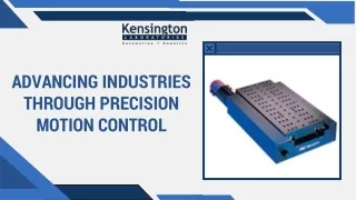 Advancing Industries through Precision Motion Control