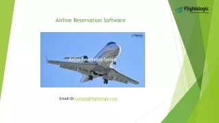 Airline Reservation Software