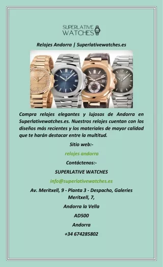 Relojes Andorra  Superlativewatches.es