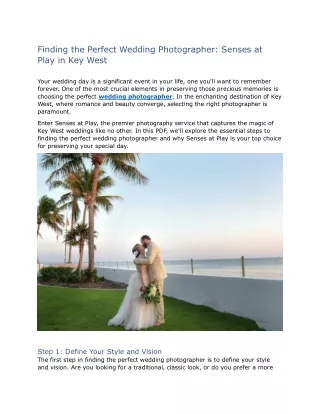 Finding the Perfect Wedding Photographer