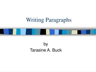 Writing Paragraphs