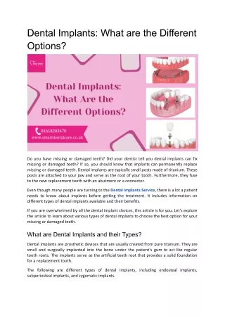 Dental Implants_ What are the Different Options_