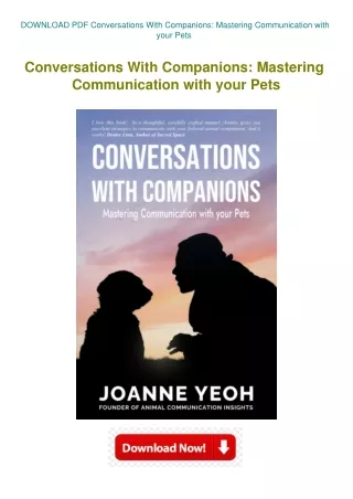 DOWNLOAD PDF Conversations With Companions Mastering Communication with your Pet