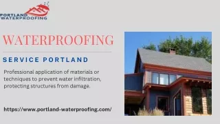 WATERPROOFING SERVICE PORTLAND