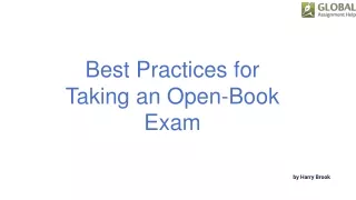 Best Practices for Taking an Open Book Exam